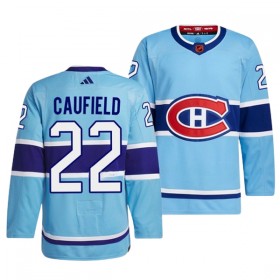 Montreal Canadiens Trikot Cole Caufield 22 Adidas 2022-23 Blau Reverse Retro 2.0 Authentic - Herren